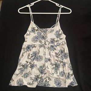 Floral American Eagle Strappy Tank Top
